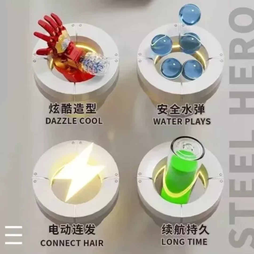 Guante Lanzador Hidrogel Iron Man Hero